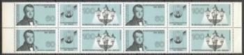 BRD 1537 + ZF + 1538 + 1537 + ZF + 1938 - Streife - Zusammendruck - waagerecht ** - 1991